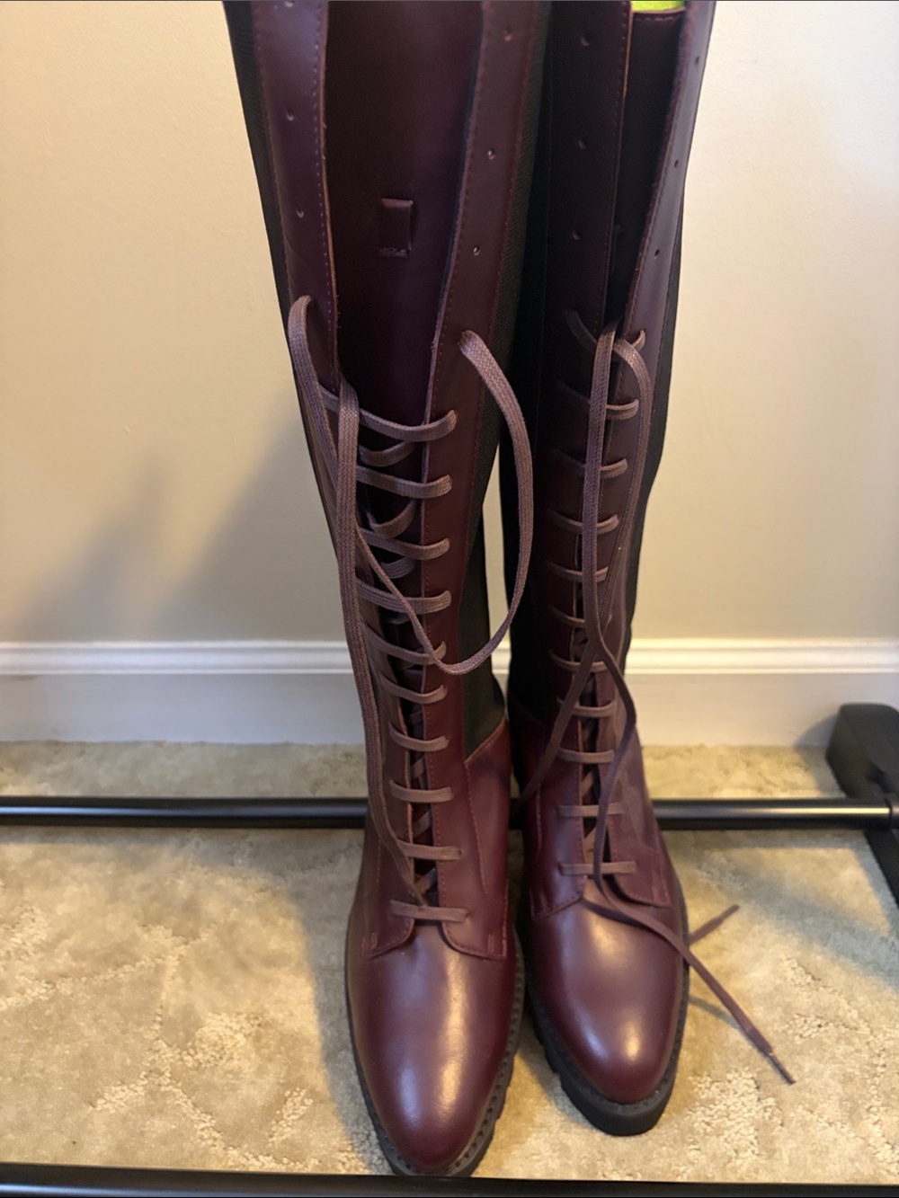 Theory Laced Lug Boot in Leather